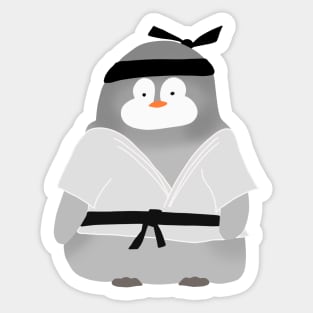 Karate Penguin Sticker